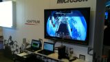 Working White Spaces! Darrin Mylet of Adaptrum demonstrates their white space solution at 2011 NAB. Using TDD OFDMA technology, tunable from 400 to 1,000 MHz, they were able to acheive 94% efficiency on...