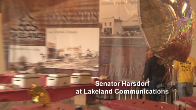 Senator Harsdorf at Lakeland Communications