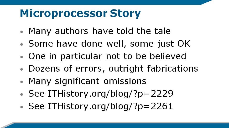 The story of the microprocessor.